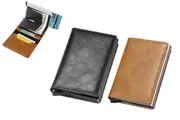 2pcs Slim Wallet with Money Clip RFID Blocking PU Leather Slots Credit Card Holder for Men-Black and Yellow