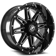 20x10 XF Off-Road XF-217 Gloss Black & Milled Wheel 8x6.5/8x170 (-12mm)