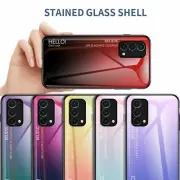 For OnePlus Nord N200 5G Case Gradient Tempered Glass Rubber Shockproof Cover