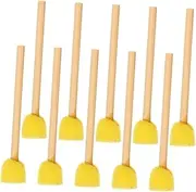 10-Pack Round Sponge Painting Tools Sponge Paint Brush Wooden Handle for Boys and Girls for Art Painting