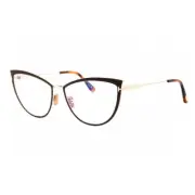 NEW Tom Ford FT5877-B 046 Matte Light Brown/Gold/Clear Blue Light Block 56mm ...