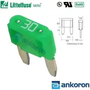 10Pcs / Genuine Littelfuse ® MINI ® 30A Blade Fuse Rated 32V Fuses Dual battery
