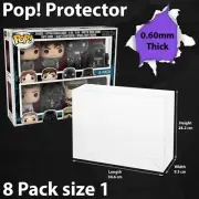 8 Pack size 1 Pop! Protector for Funko Pop! Vinyl