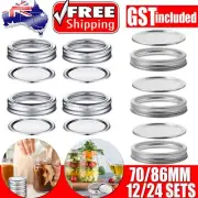 Kitchen & Dining Wide Mouth Mason Jar Lid Canning Lids Jar Caps Storage Bands AU