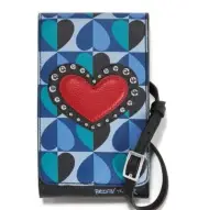 BRIGHTON FASHIONISTA MOODY BLUE CROSSBODY LEATHER PHONE ORGANIZER MSRP $195 NICE