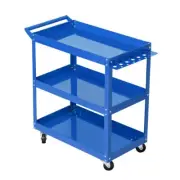 3-Tier Tool Cart Workshop Trolley Mechanic Garage Mobile Storage Blue