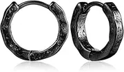 [Twolobes] 2PCS 14G/16G Septum Ring Hoop, Retro design nose rings Clicker Cartilage Earring Hinged Segment Daith Piercing Jewelry Stainless Steel 316L gold silver black