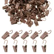 100 Pcs Copper String Light Hanging Clips Curtain Hooks Party Decoration Hanger