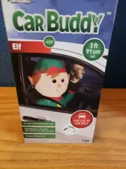 Gemmy Airblown Inflatable Elf Car Buddy 3 Ft Energy Efficient LED Christmas New