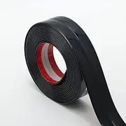 Hungbak Peel and Stick Multifunctional Molding, 3-in-1 Design - Wall Trim & Corner Guards & Caulk Strip Baseboard for Floor, Table and Door Frame (Shiny Black, 5m x 2cm)