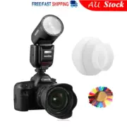 Godox V1Pro-C TTL HSS Round Head Flash For Canon + AK-R22 Diffuser Ball