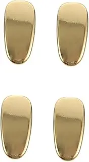 KALLORY 4Pcs Titanium Nose Pads for Glasses Comfortable Eyeglass Support Non Slip Replacement Parts Gentle Skin Golden Eyewear Accessories for Stability and Comfort