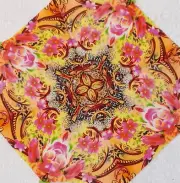 16 * 9.5" Fall Reflection #1 Mirror Image Stack Whack Quilt Blocks Kaleidoscope