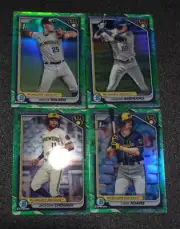 2024 BOWMAN CHROME Lunar Glow Refractor Brewers Brock Wilken Chourio Adams