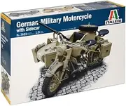 Italeri 1:9 Scale German Military Motorcycle with Side car Model Kit