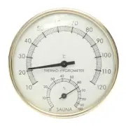 Metal Dial Sauna Thermometer Hygrometer Indoor Hygro-thermometer Weather Monitor