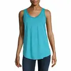 a.n.a. Women's Pull Over Tank Top Brandie Stripe Teal SMALL New