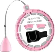 Smart Fitness Hoop for Adults and Beginners, Quiet Hullahub for Weight Loss, Hoola Hoop with Weight Ball and Nubs, Fitness Hoop That Does Not Fall Down