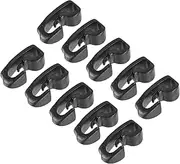 uxcell Camping Snaps Hooks Plastic Buckles, 4mm Hole Clip Accessories for Tent Canopy, Black Pack of 10