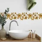 Stylish PVC Wall Stickers for Bathroom & Kitchen Removable Waist Line Art Mural