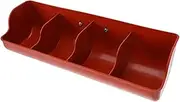 Goat Feeder for Grain, 4-Compartment Mountable Feed Trough, Plastic Fence Feeder for Pigs, for Pigs, Goat, Livestock Feeding, qzjijosen