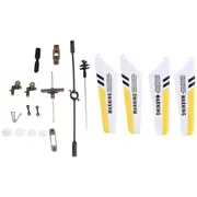Full Set Replacement Parts for S107 RC Helicopter, Main Blades, Main Shaft,Tail Decorations, Tail yellow