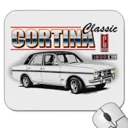 FORD CORTINA MK2 1600E MOUSE PAD (8 CAR COLOURS )