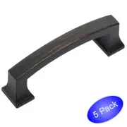 *5 Pack* Cosmas Oil Rubbed Bronze Contemporary Cabinet Pulls #755-3ORB