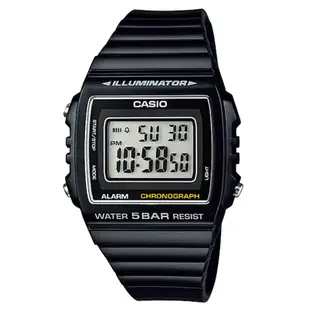 CASIO 多彩繽紛大方數位錶-黑/W-215H-1A