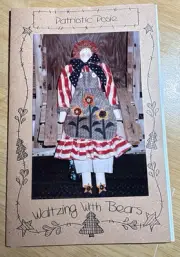 Waltzing with Bears Craft Doll Pattern 25” Patriotic Posie USA #126 New/Uncut