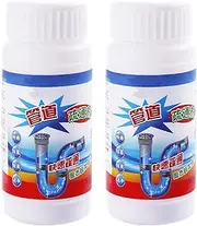 Bewinner Drain Clog Remover, 2Pcs 110g Sink Drain Cleaner, Pipe Dredge Powder, Kitchen Toilet Pipeline Cleaning Tool