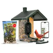 Smart Birdfeeder with AI Identification and Wi-Fi Solar Powered, Captures HD ...