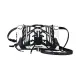 【Balenciaga 巴黎世家】BALENCIAGA Sneakerhead刺繡黑字LOGO運動鞋頭設計磁扣式斜背手機包(黑x白)