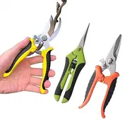 Pruning Shears | Stainless Steel Plant Flower Scissors Clippers | Stainless Steel Functional Tools Non-Slip Clippers for Trimming Vegetable Grass Tree Branch