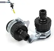 Universal Joint Water Hose Clamp Pipe Tap Connector - 2Pcs Adjustable Adapter Faucet Quick Joint Connector