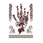 Simply Inked Red Arabic Henna Temporary Tattoo, Size: 5.92 x 8.4 inch