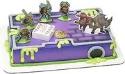 DecoSet® Teenage Mutant Ninja Turtles™ Pizza Power Cake Topper, 6-Piece Cake Decoration With Turtle Figurines, Cake Pic, And Pizza Launcher ! | For Birthday, Parties, Celebration