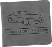 FUNOMOCYA Driver's License Cover Credit Cards Wallet Drivers Holder Vehicle Organizer Auto Insurance Document Wallet Document Id Holder Card Holder Credit Holder Grey Pu