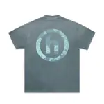 [FLOMMARKET] HIDDEN NY H LOGO CRACKED PRINT TEE 裂紋H 水洗短T 灰藍