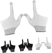 Happyyami 4 Pairs Graphene Fingertip Gaming Gloves Touchscreen Compatible Sweat Design for Enhanced Gaming Accuracy for Billiards
