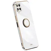For Samsung Galaxy A22 4G (EU Version) Drop Resistant Golden Cover Precise Lens Cutout Phone Case