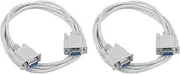 Binxind 2PC 5Ft F/F Serial RS232 Null Modem Cable Female to Female DB9 FTA Connection 9 Pin Data COM Cable Converter PC