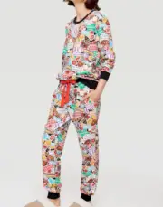 NEW PETER ALEXANDER STRANGER THINGS STICKER SWEATER TOP PANTS PJ SET 2+ RP$179.9