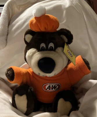 Vintage Gund A&W Great Root Beer Bear ROOTY 18" Plush Stuffed Animal NEW