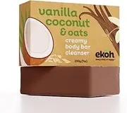 EKOH Organic Coconut Soap Bar Hydrating Oats Vanilla Shea Eco Body Soap Bars 200g