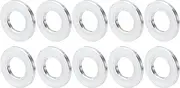 X AUTOHAUX Motorcycle Exhaust Muffler Pipe Gasket 20mm OD 2mm Height Universal Seal Ring Silencer Connector Aluminum Alloy Silver Tone (Set of 10)