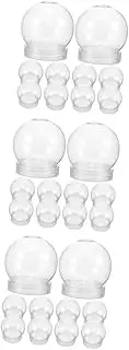 3sets Snow Globe Globes Plug Kit Snow Blower Plush Snowflake Water Globe Clear Globe Multi-use Empty Globe Transparent Plastic 20pcs*3