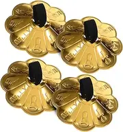 Gatuida 2 Pairs Musical Finger Cymbals Hand Cymbals with Plum Blossom Lace for Belly Dancing Dancer Parties and Music Festivals Lightweight Percussion Instruments