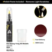 Touch Up Paint For Ssang Yong All Models RGA Red Rock With Polish Paste