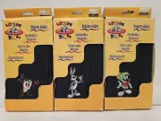 (x3) Vintage Looney Tunes - Bugs Bunny, Marvin, Taz Devil - Disc Wallet (1995)